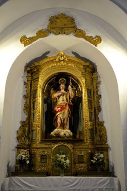 Cordoba, İspanya 03.27.2019 San Rafael sunağı. Cordoba 'daki San Francisco Kilisesi