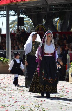 Cagliari, Sardunya 05.01.2019: Aziz Efisio dini geçit töreni