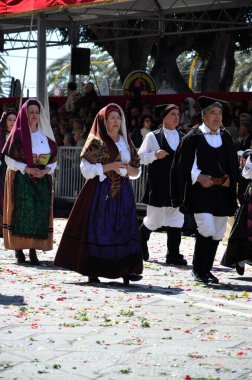 Cagliari, Sardunya 05.01.2019: Aziz Efisio dini geçit töreni