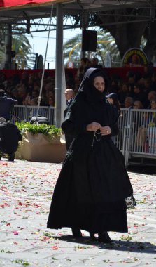 Cagliari, Sardunya 05.01.2019: Aziz Efisio dini geçit töreni