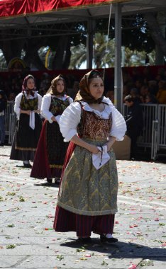 Cagliari, Sardunya 05.01.2019: Aziz Efisio dini geçit töreni