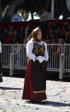 Cagliari, Sardunya 05.01.2019: Aziz Efisio dini geçit töreni