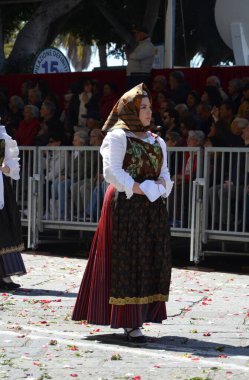 Cagliari, Sardunya 05.01.2019: Aziz Efisio dini geçit töreni