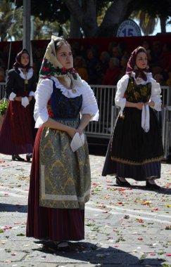 Cagliari, Sardunya 05.01.2019: Aziz Efisio dini geçit töreni