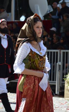 Cagliari, Sardunya 05.01.2019: Aziz Efisio dini geçit töreni