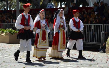 Cagliari, Sardunya 05.01.2019: Aziz Efisio dini geçit töreni