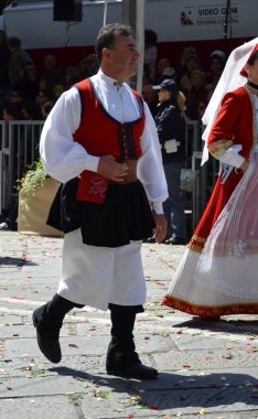 Cagliari, Sardunya 05.01.2019: Aziz Efisio dini geçit töreni
