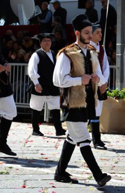 Cagliari, Sardunya 05.01.2019: Aziz Efisio dini geçit töreni