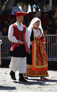 Cagliari, Sardunya 05.01.2019: Aziz Efisio dini geçit töreni