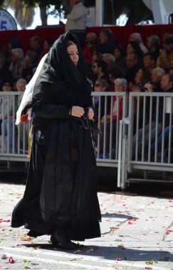 Cagliari, Sardunya 05.01.2019: Aziz Efisio dini geçit töreni