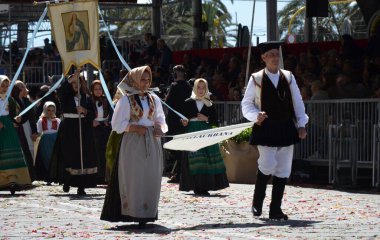 Cagliari, Sardunya 05.01.2019: Aziz Efisio dini geçit töreni
