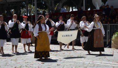 Cagliari, Sardunya 05.01.2019: Aziz Efisio dini geçit töreni
