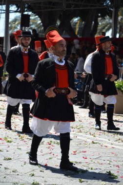 Cagliari, Sardunya 05.01.2019: Aziz Efisio dini geçit töreni