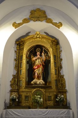 Cordoba, İspanya 03.27.2019 San Rafael sunağı. Cordoba 'daki San Francisco Kilisesi