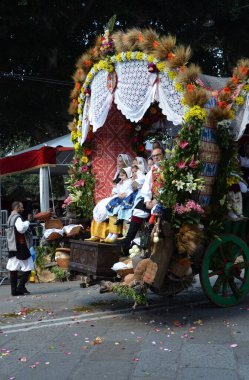 Cagliari, Sardunya 05.01.2019: Aziz Efisio dini geçit töreni