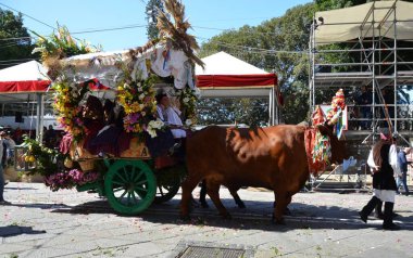 Cagliari, Sardunya 05.01.2019: Aziz Efisio dini geçit töreni