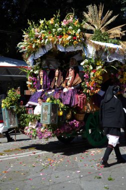 Cagliari, Sardunya 05.01.2019: Aziz Efisio dini geçit töreni