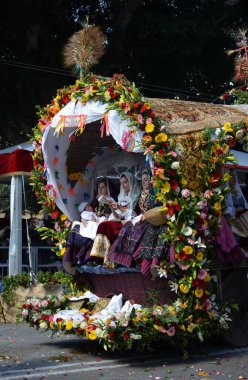 Cagliari, Sardunya 05.01.2019: Aziz Efisio dini geçit töreni