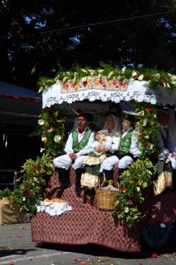 Cagliari, Sardunya 05.01.2019: Aziz Efisio dini geçit töreni