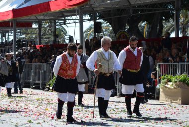 Cagliari, Sardunya 05.01.2019: Aziz Efisio dini geçit töreni
