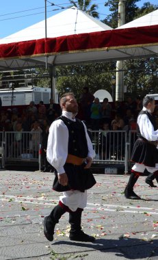 Cagliari, Sardunya 05.01.2019: Aziz Efisio dini geçit töreni