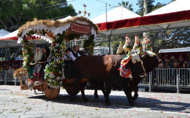 Cagliari, Sardunya 05.01.2019: Aziz Efisio dini geçit töreni
