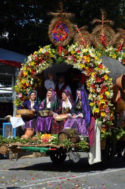 Cagliari, Sardunya 05.01.2019: Aziz Efisio dini geçit töreni