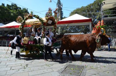 Cagliari, Sardunya 05.01.2019: Aziz Efisio dini geçit töreni