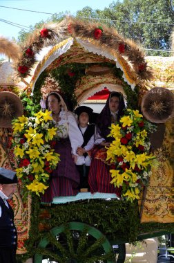 Cagliari, Sardunya 05.01.2019: Aziz Efisio dini geçit töreni