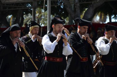 Cagliari, Sardunya 05.01.2019: Aziz Efisio dini geçit töreni