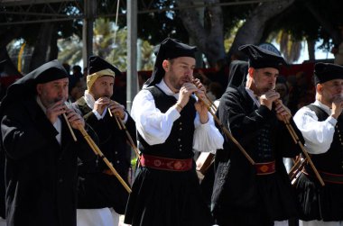 Cagliari, Sardunya 05.01.2019: Aziz Efisio dini geçit töreni