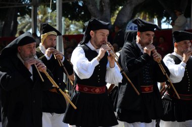 Cagliari, Sardunya 05.01.2019: Aziz Efisio dini geçit töreni