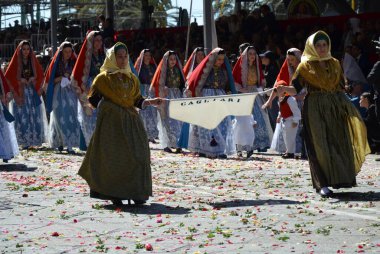 Cagliari, Sardunya 05.01.2019: Aziz Efisio dini geçit töreni