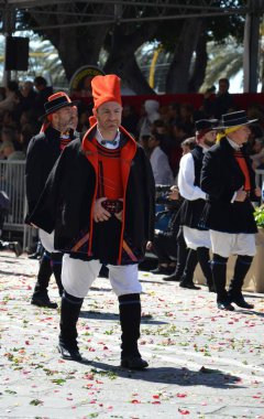 Cagliari, Sardunya 05.01.2019: Aziz Efisio dini geçit töreni