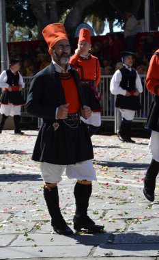 Cagliari, Sardunya 05.01.2019: Aziz Efisio dini geçit töreni