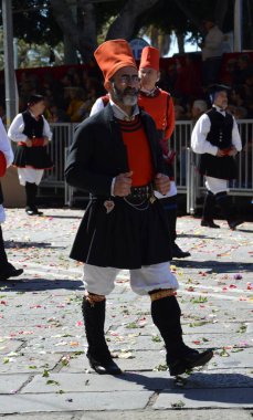 Cagliari, Sardunya 05.01.2019: Aziz Efisio dini geçit töreni