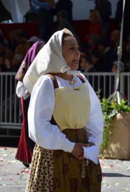 Cagliari, Sardunya 05.01.2019: Aziz Efisio dini geçit töreni