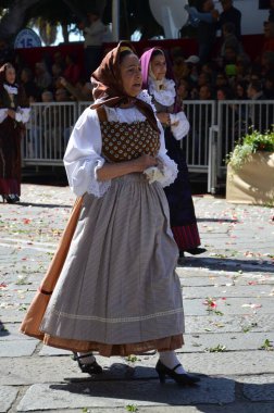 Cagliari, Sardunya 05.01.2019: Aziz Efisio dini geçit töreni