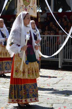 Cagliari, Sardunya 05.01.2019: Aziz Efisio dini geçit töreni