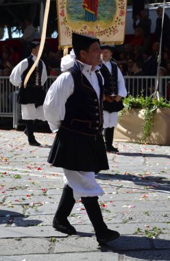 Cagliari, Sardunya 05.01.2019: Aziz Efisio dini geçit töreni