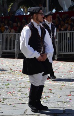 Cagliari, Sardunya 05.01.2019: Aziz Efisio dini geçit töreni