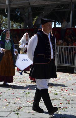 Cagliari, Sardunya 05.01.2019: Aziz Efisio dini geçit töreni