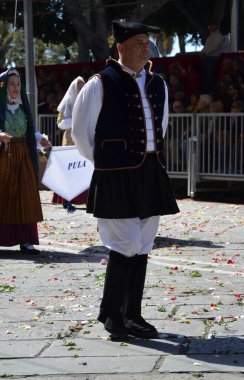 Cagliari, Sardunya 05.01.2019: Aziz Efisio dini geçit töreni