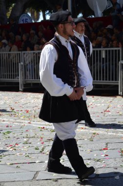 Cagliari, Sardunya 05.01.2019: Aziz Efisio dini geçit töreni