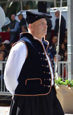 Cagliari, Sardunya 05.01.2019: Aziz Efisio dini geçit töreni