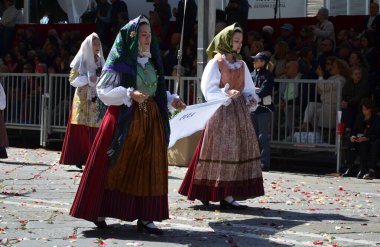 Cagliari, Sardunya 05.01.2019: Aziz Efisio dini geçit töreni