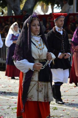 Cagliari, Sardunya 05.01.2019: Aziz Efisio dini geçit töreni