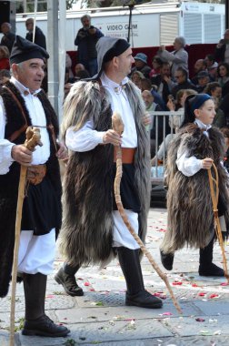 Cagliari, Sardunya 05.01.2019: Aziz Efisio dini geçit töreni