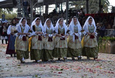 Cagliari, Sardunya 05.01.2019: Aziz Efisio dini geçit töreni