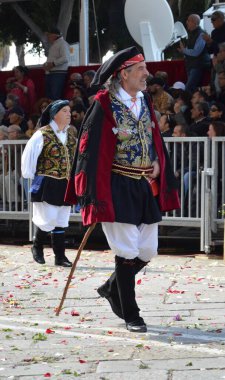 Cagliari, Sardunya 05.01.2019: Aziz Efisio dini geçit töreni